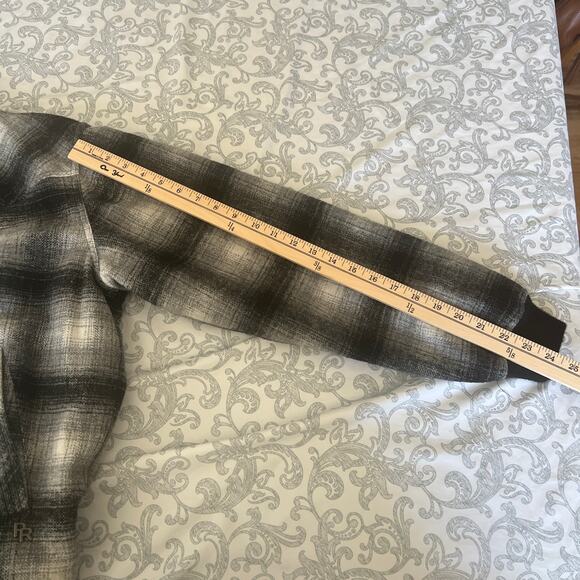 Powder River Outfitters Panhandle Slim Plaid Wool Blend Bomber Jacket Size XXS - Picture 11 of 12